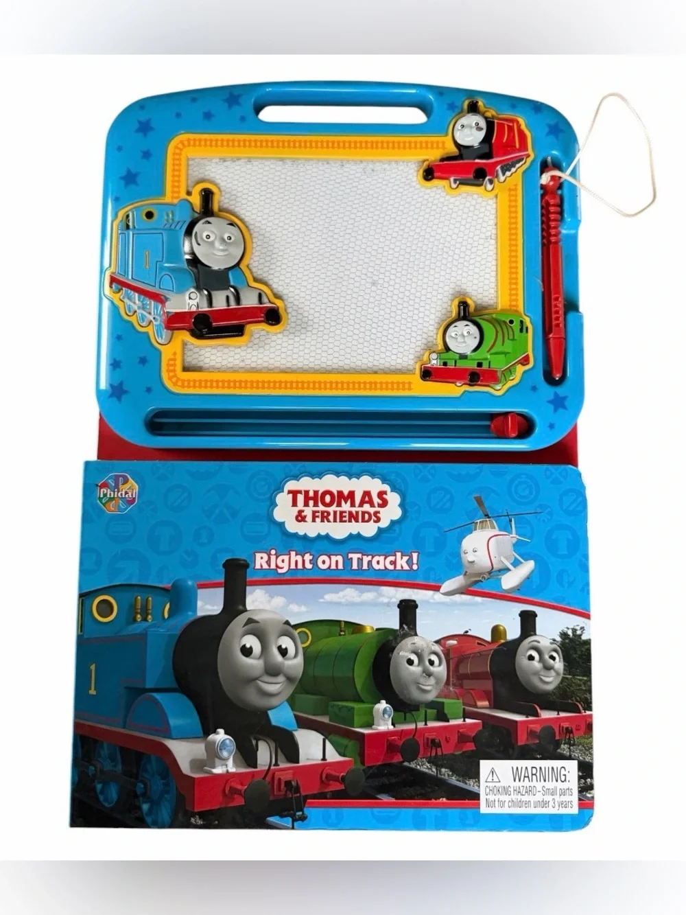 Thomas & Friends: Right on Track! Magnetic Drawing Board + Book - 2012 - Tested